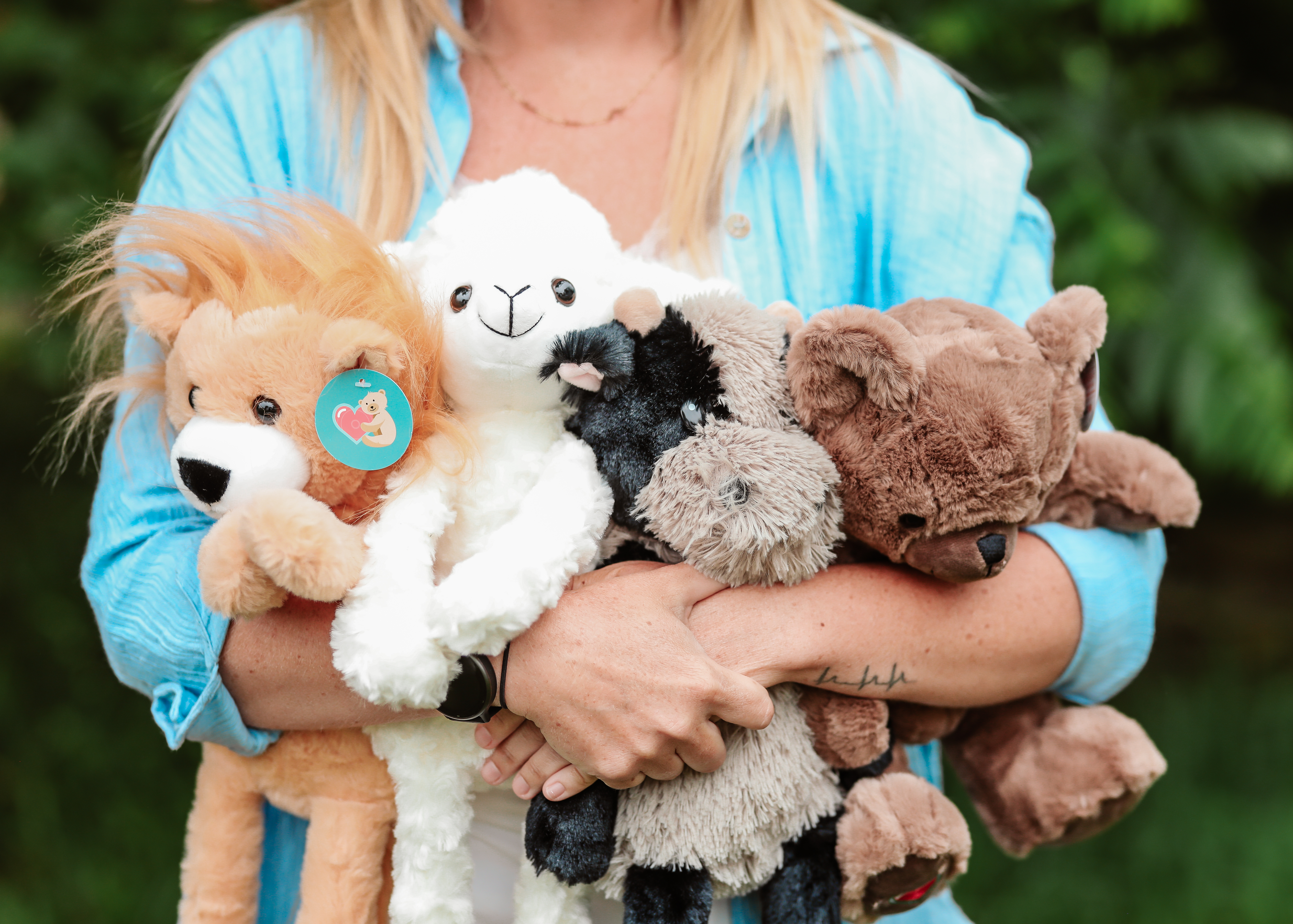A selection of heartbeat keepsake animals held at Before the Stork Ultrasound Studio